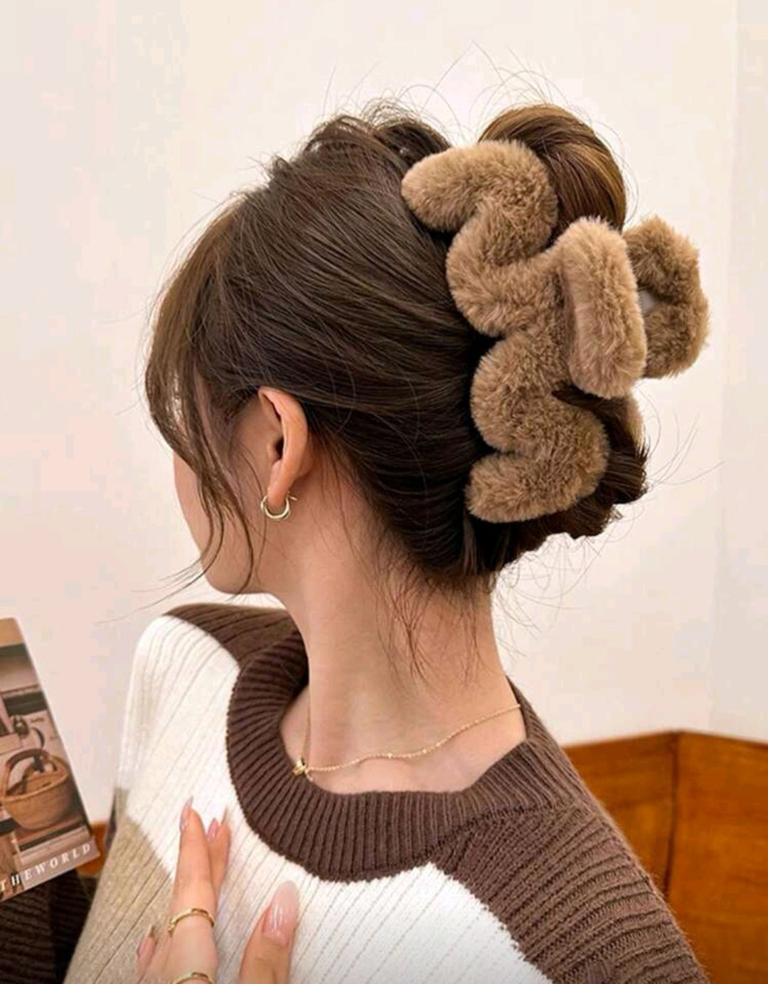 Plush elegant hair clip-clip 002
