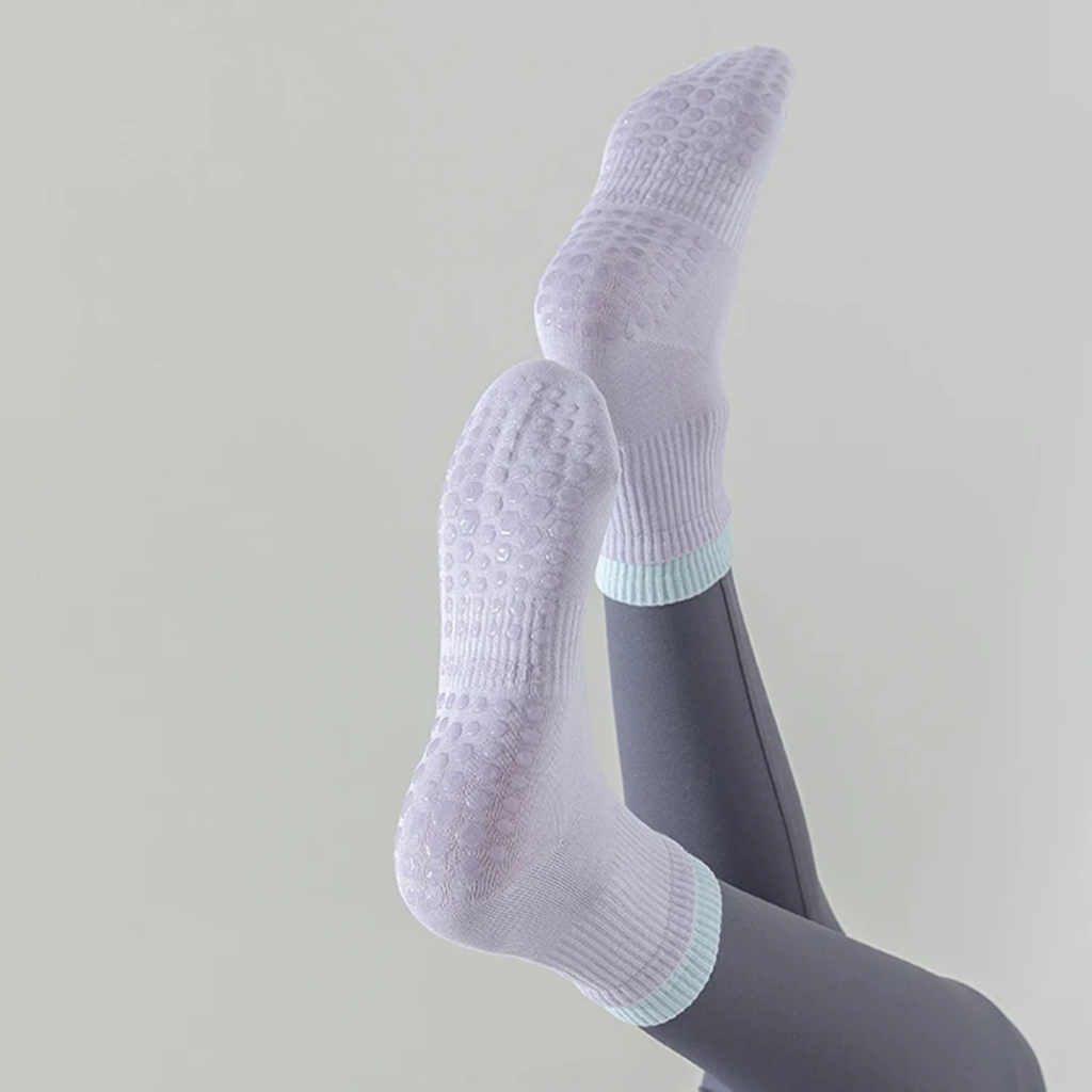 Pilates yoga socks contrast colors S0029