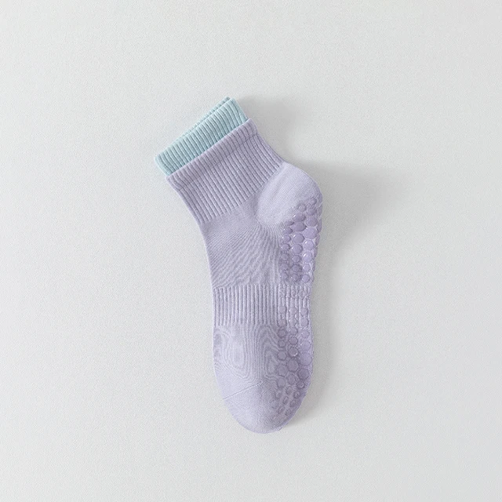 Pilates yoga socks contrast colors S0029