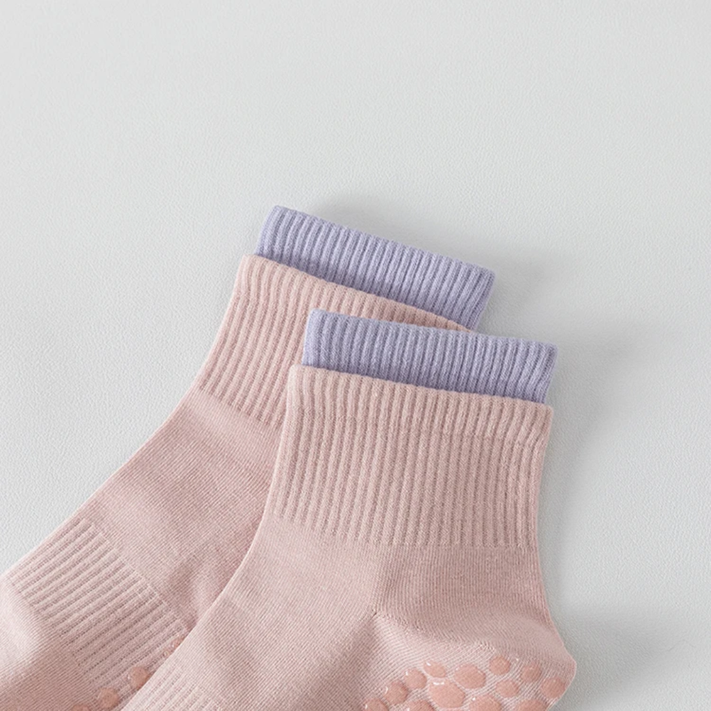 Pilates yoga socks contrast colors S0029