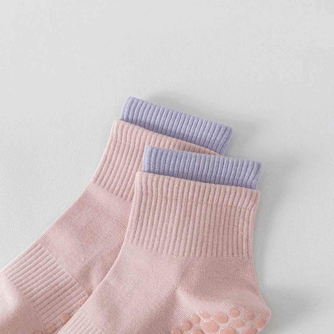 Pilates yoga socks contrast colors S0029