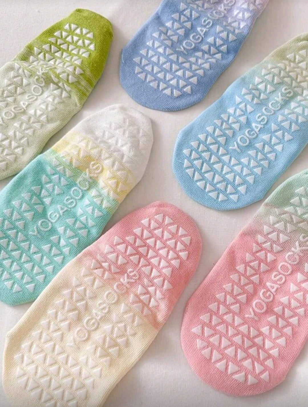 Rainbow pilates yoga socks-ys0010