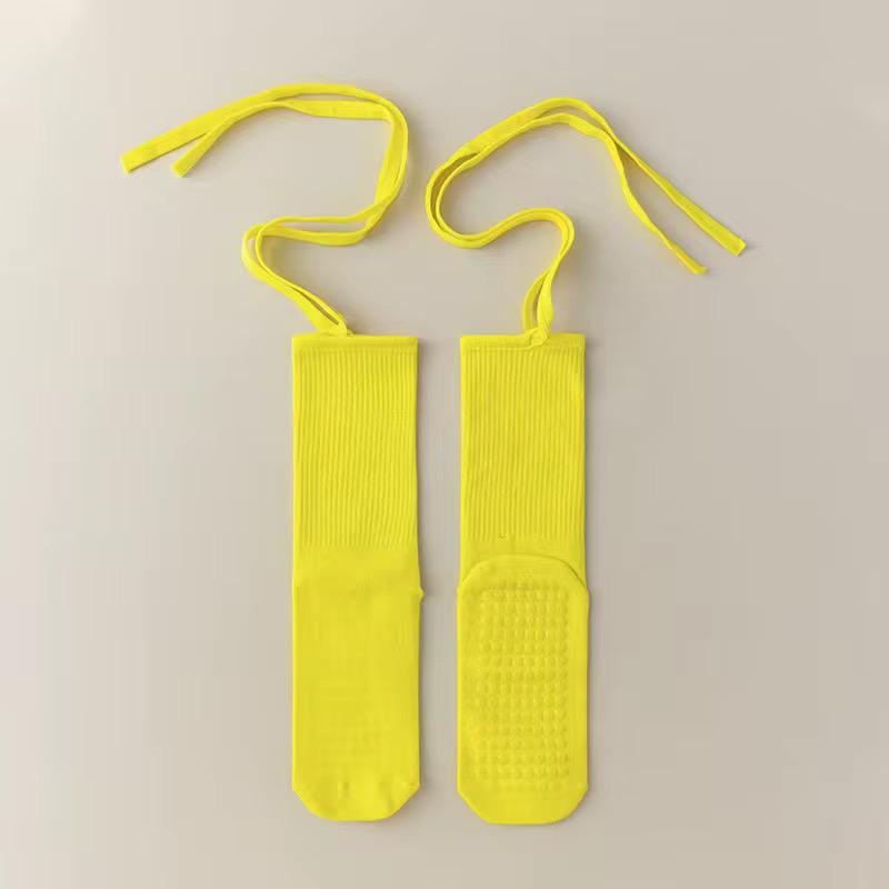 Yoga socks with ribbon ys005