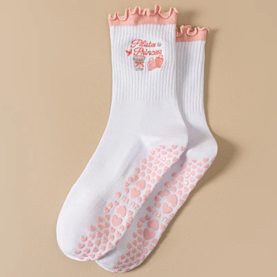 Princess ruffles long pilates socks S0024