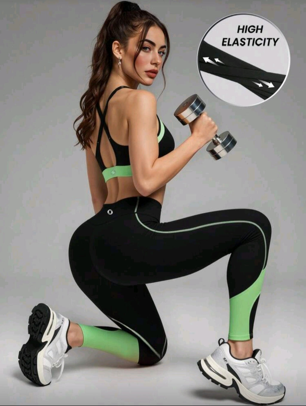 Color block contrast women set Set005