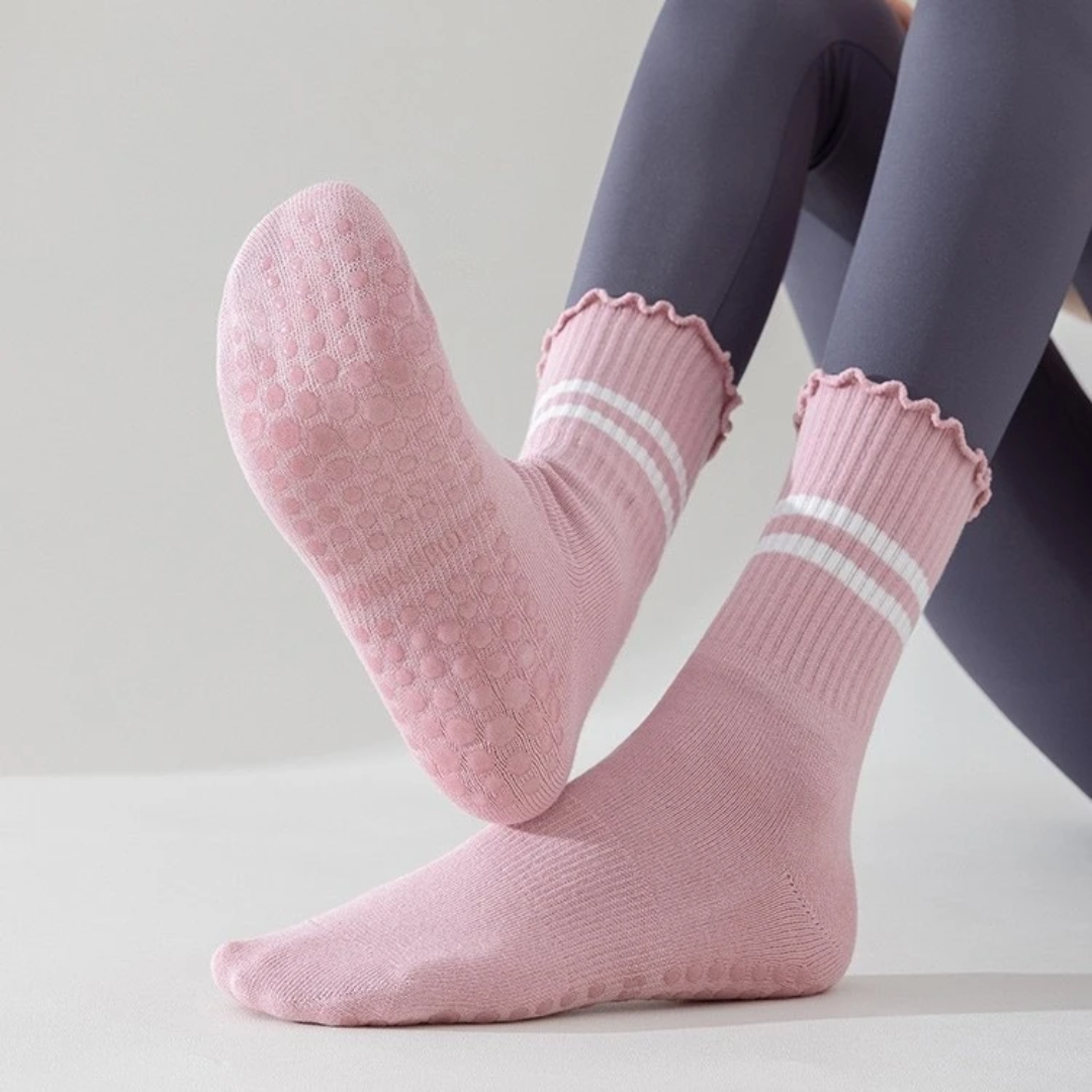 Ruffle Grip Pilates & Yoga Socks ys0015