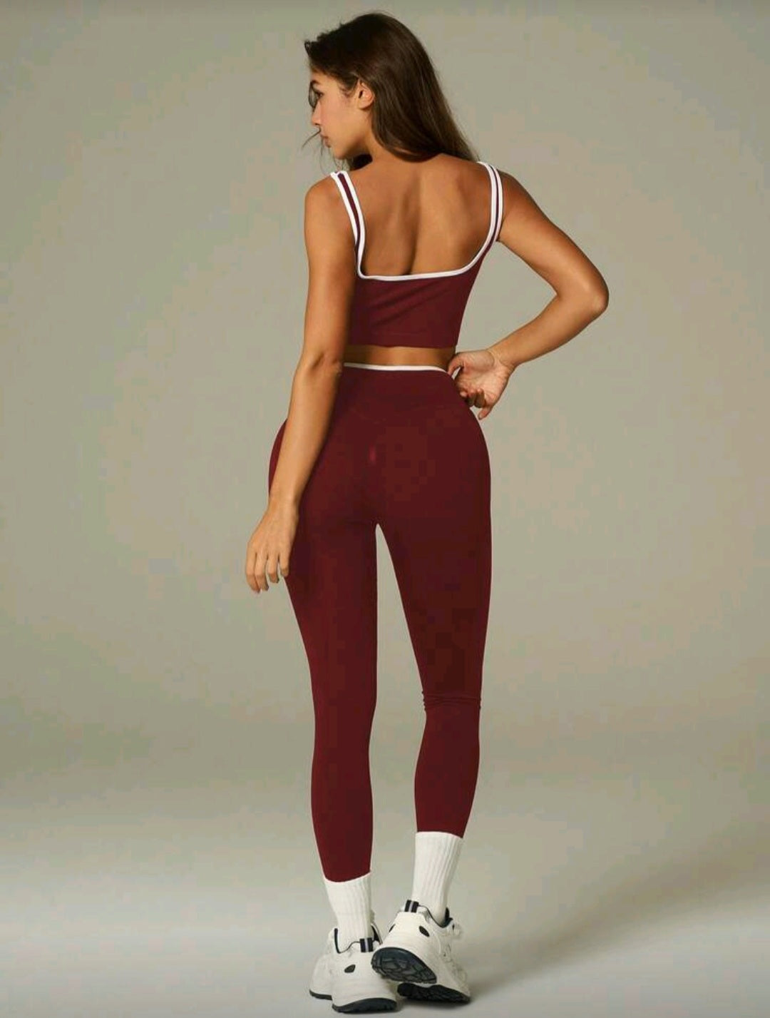 Seamless sports wear                 set _ burgundy set003