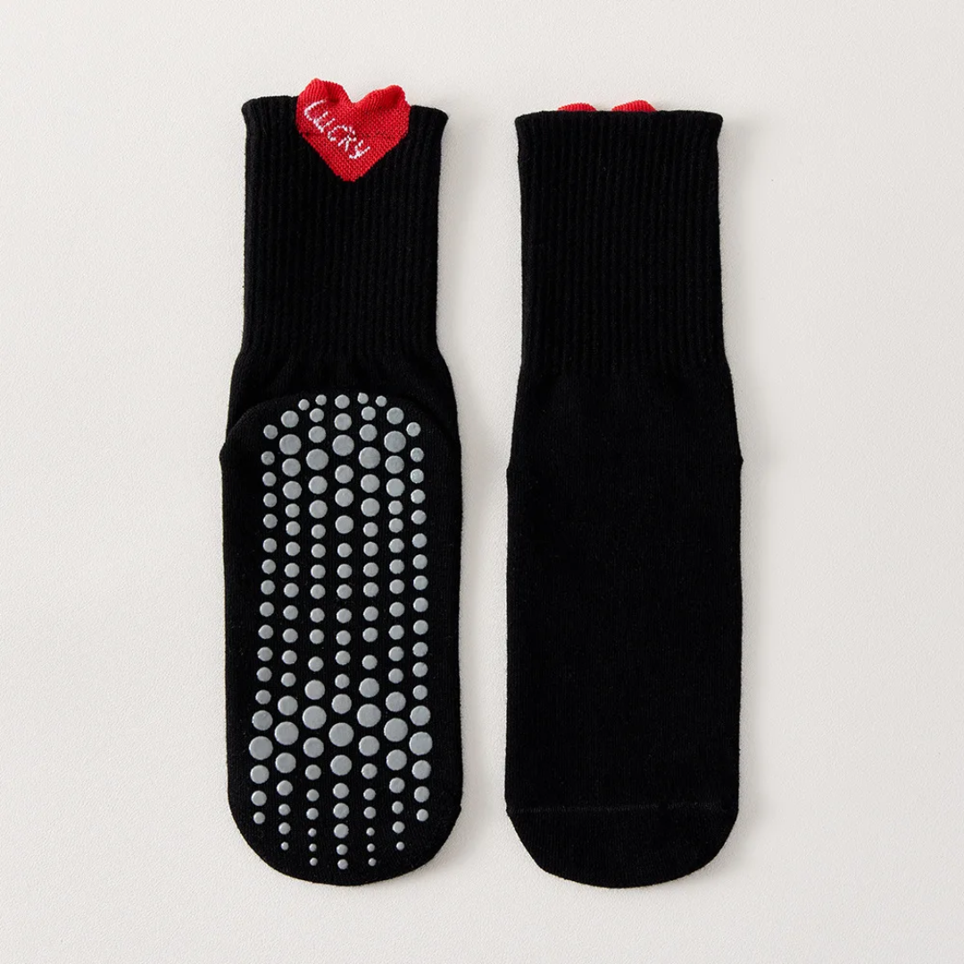 Heart shaped long socks pilates S0026