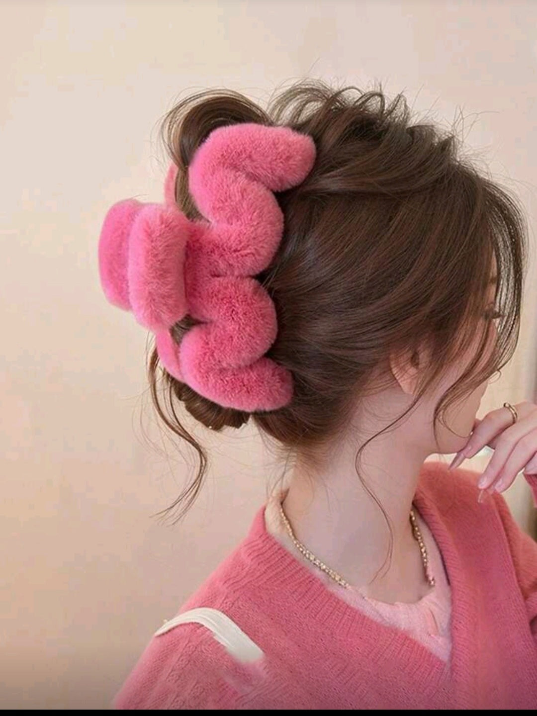 Plush elegant hair clip-clip 002