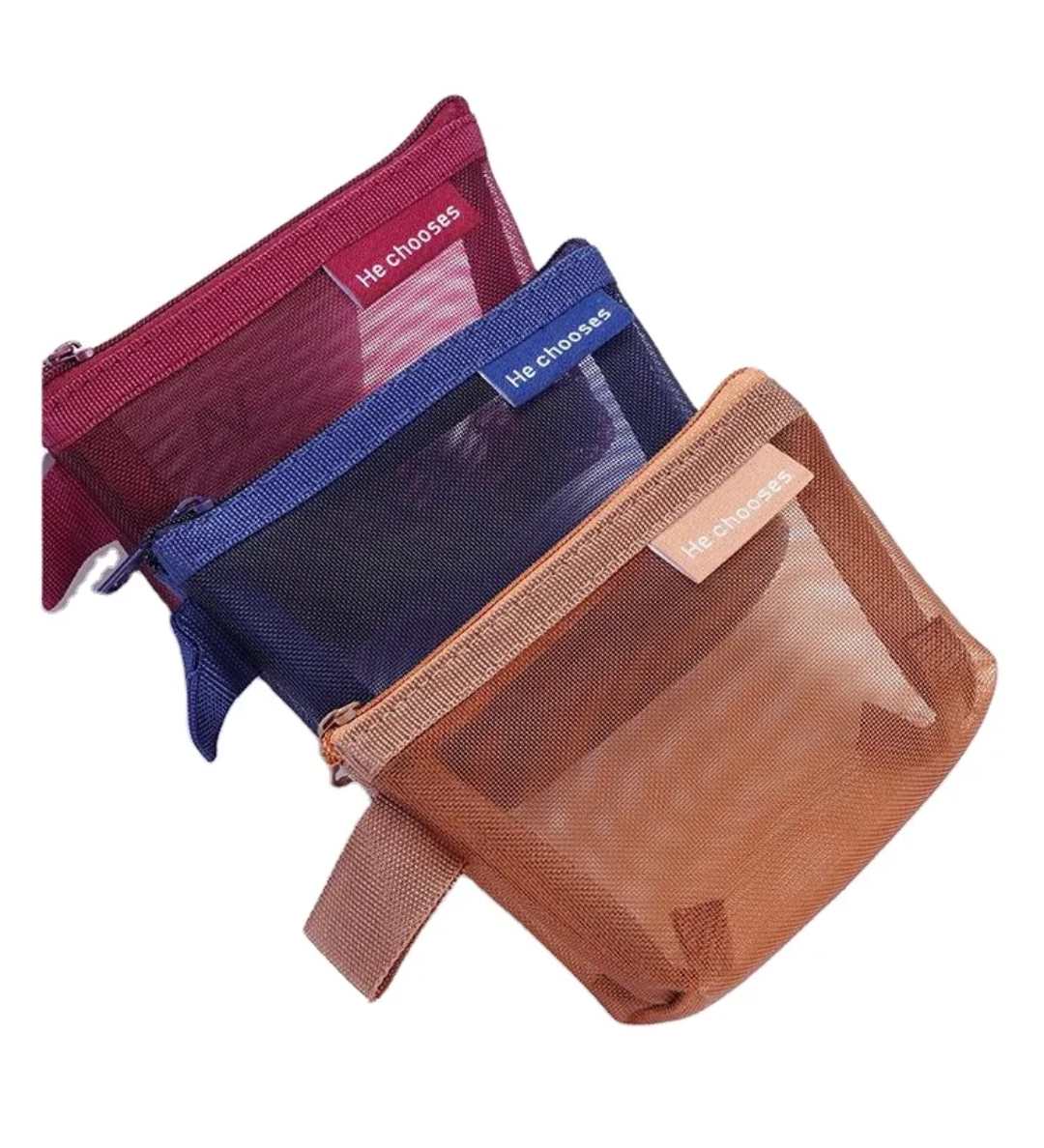 Mini mesh zipper pouch p004