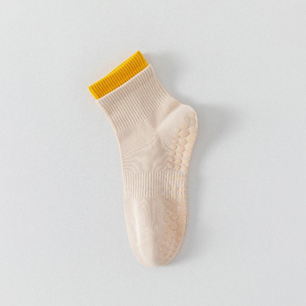 Pilates yoga socks contrast colors S0029