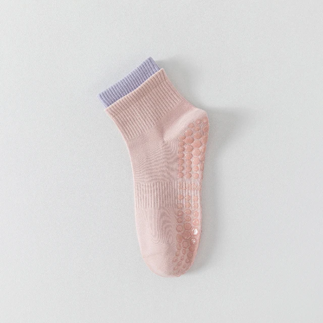 Pilates yoga socks contrast colors S0029