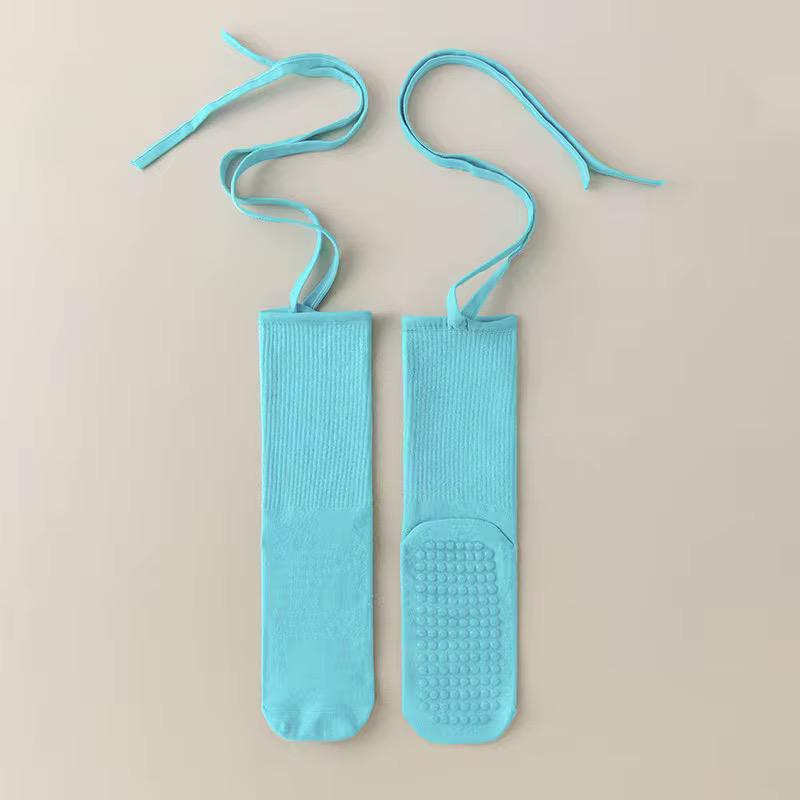 Yoga socks with ribbon ys005