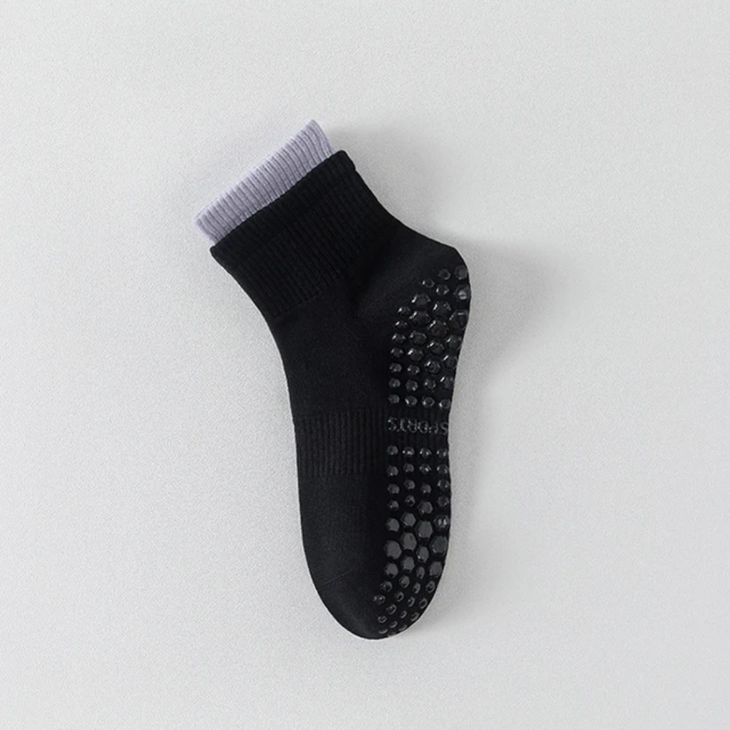 Pilates yoga socks contrast colors S0029