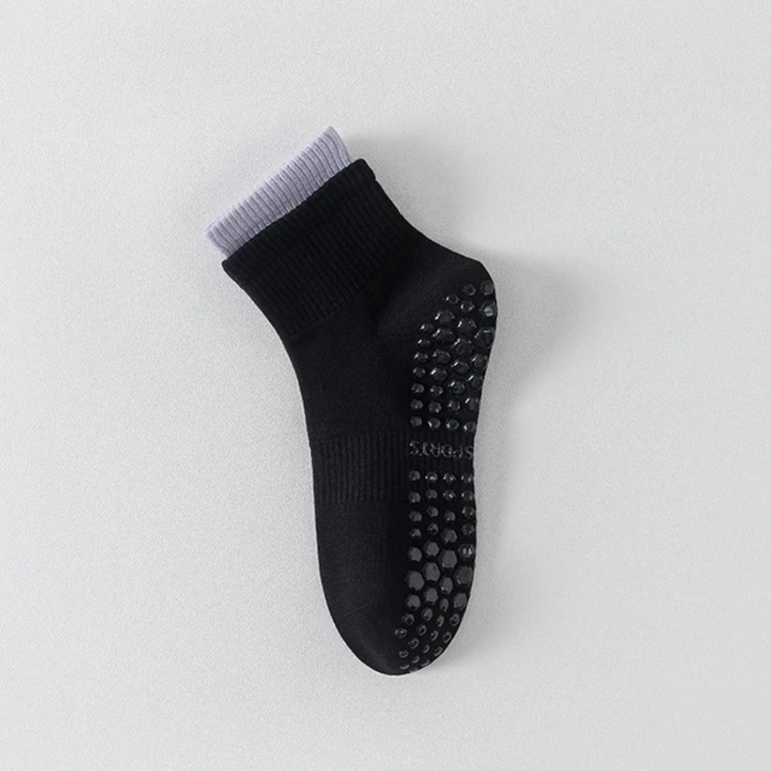 Pilates yoga socks contrast colors S0029