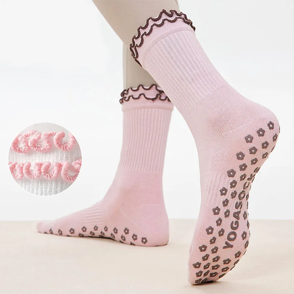 Pilates yoga flowers socks S0037
