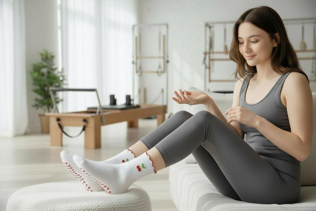 Pilates socks cute cherry ys0014