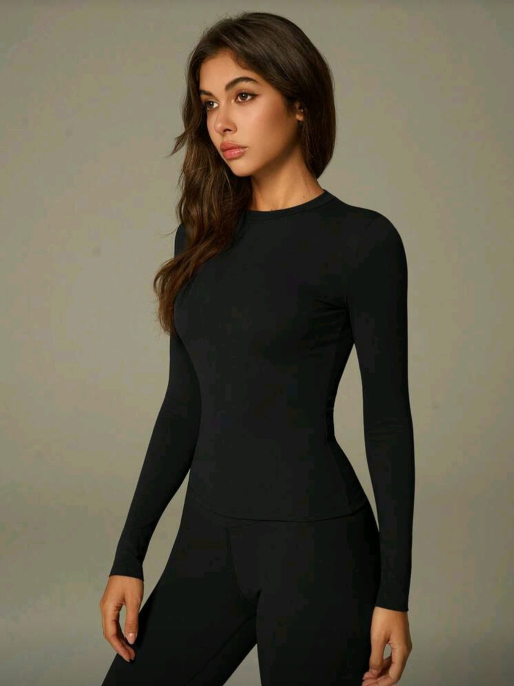 Shape wear set breathable black soft fabric set007