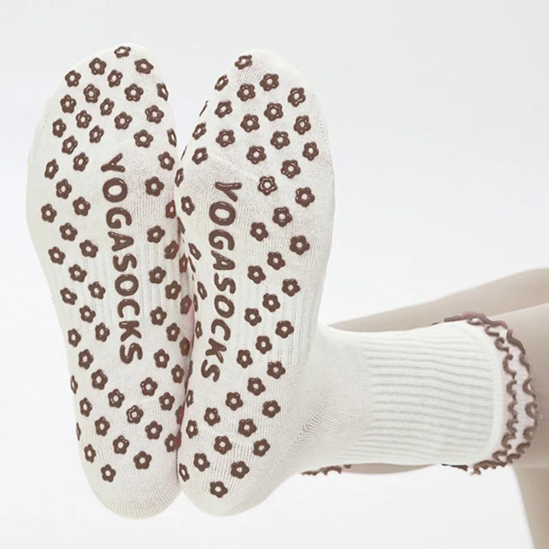Pilates yoga flowers socks S0037
