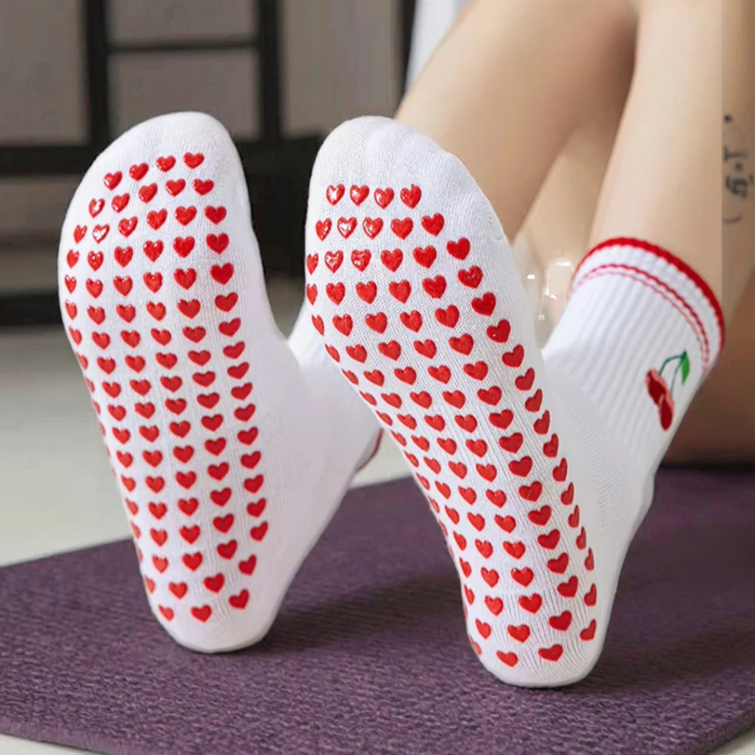 Cherry long socks pilates S0027