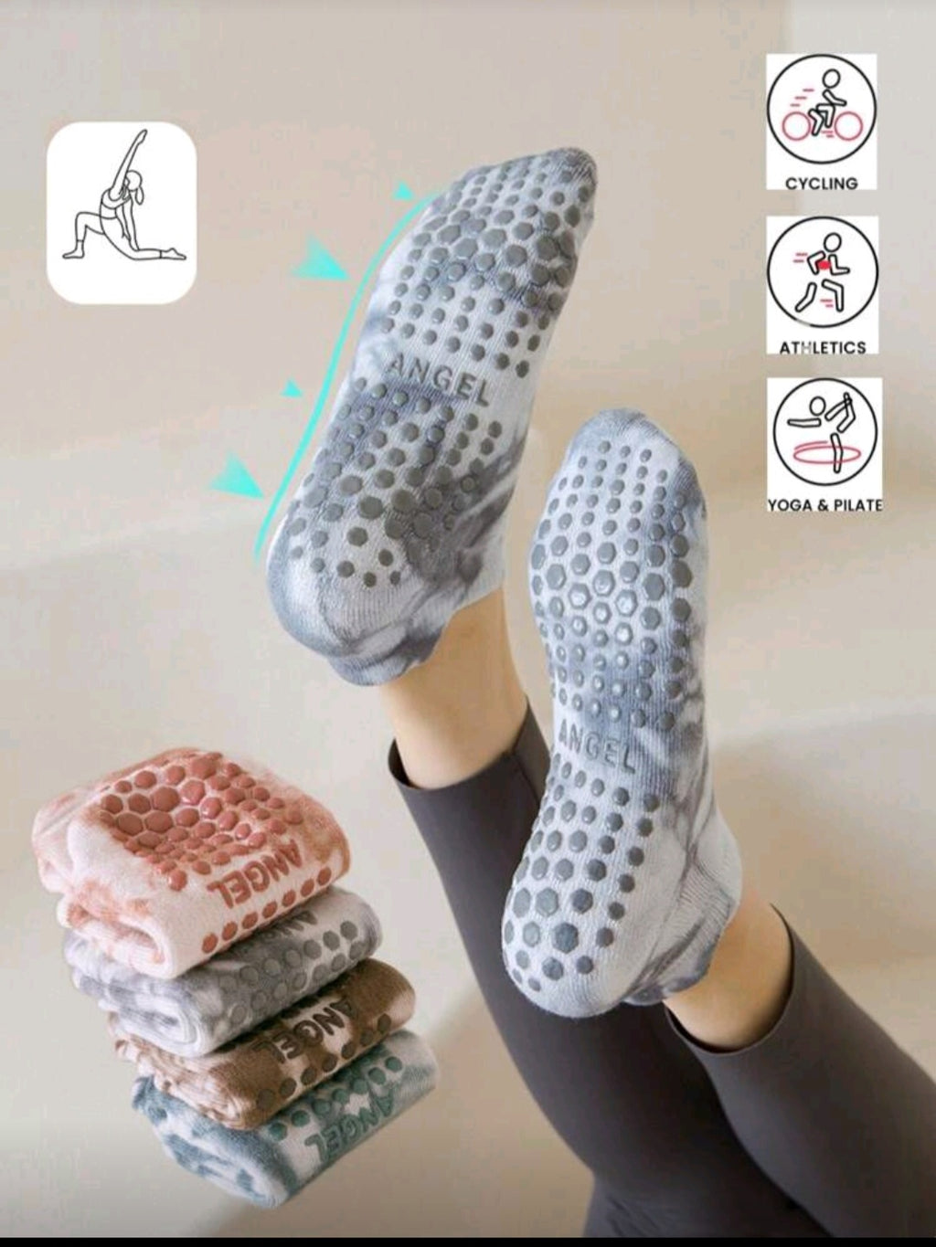 Tie-dye pilates,Yoga socks ys007