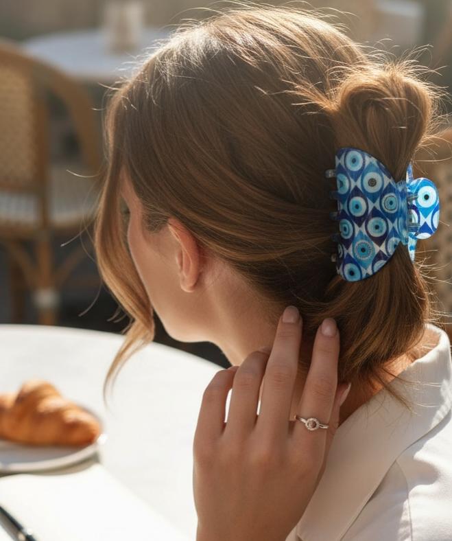 Hair clip evil eye clip003