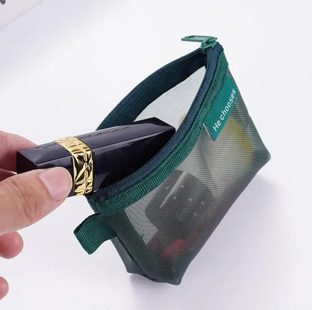 Mini mesh zipper pouch p004