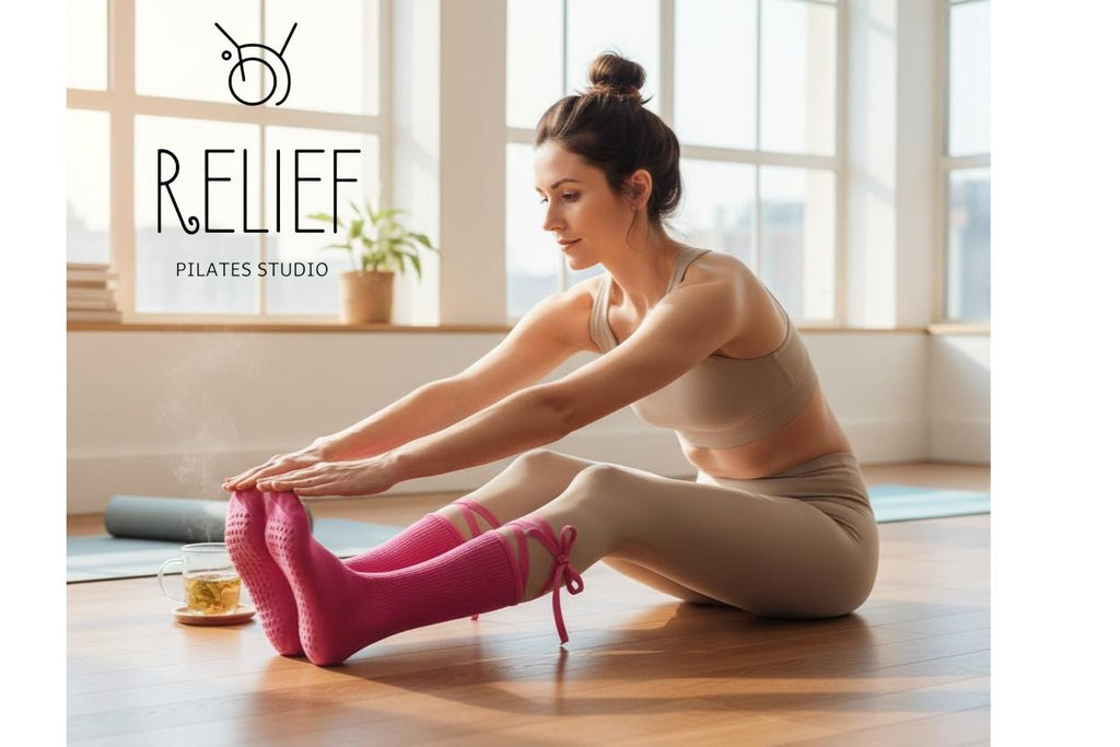 Yoga socks with ribbon ys005